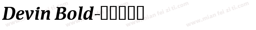 Devin Bold字体转换